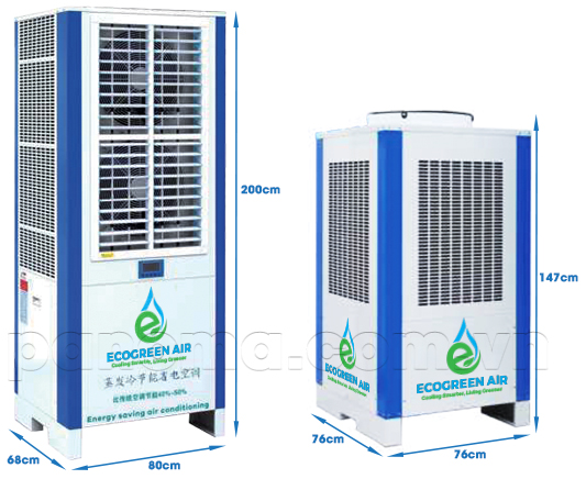 Thông số kỹ thuật Điều hòa siêu tiết kiệm Eco Green ECO-8HP