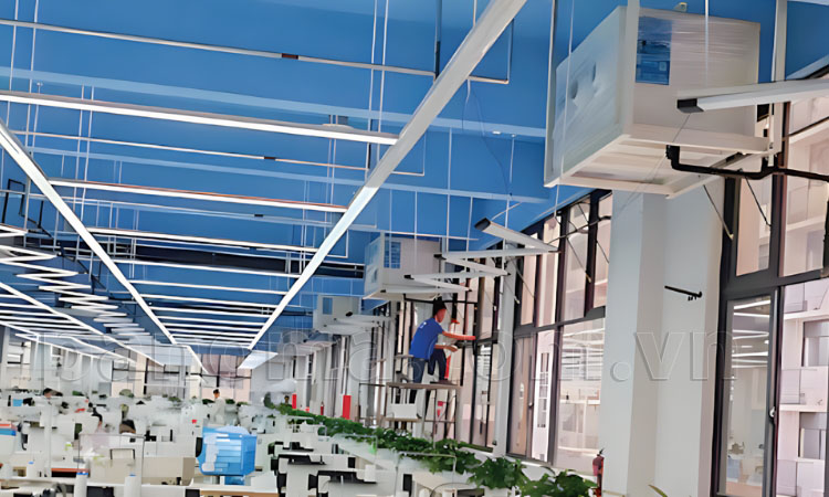 Hệ thống điều hòa lắp đặt tại nhà xưởng may mặc