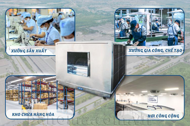 Ứng dụng máy làm mát công nghiệp inox iCT