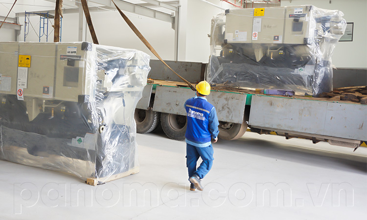 Hệ thống Chiller đã về đến chân công trình, sẵn sàng thi công